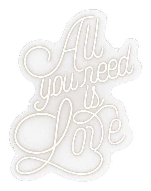Неоновая надпись "All you need is love"