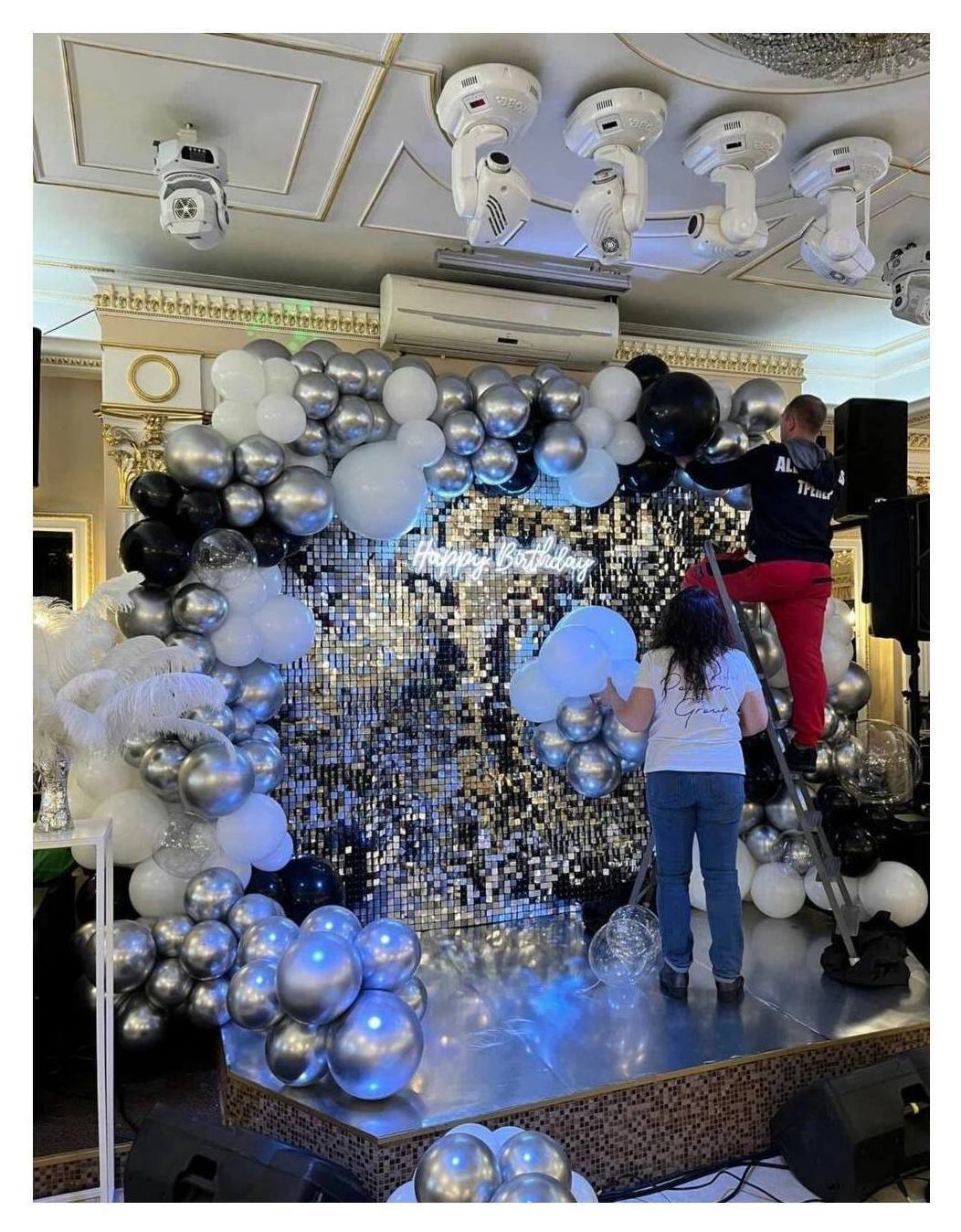 Ширма из пайеток "СИЛВЕР" 210*300