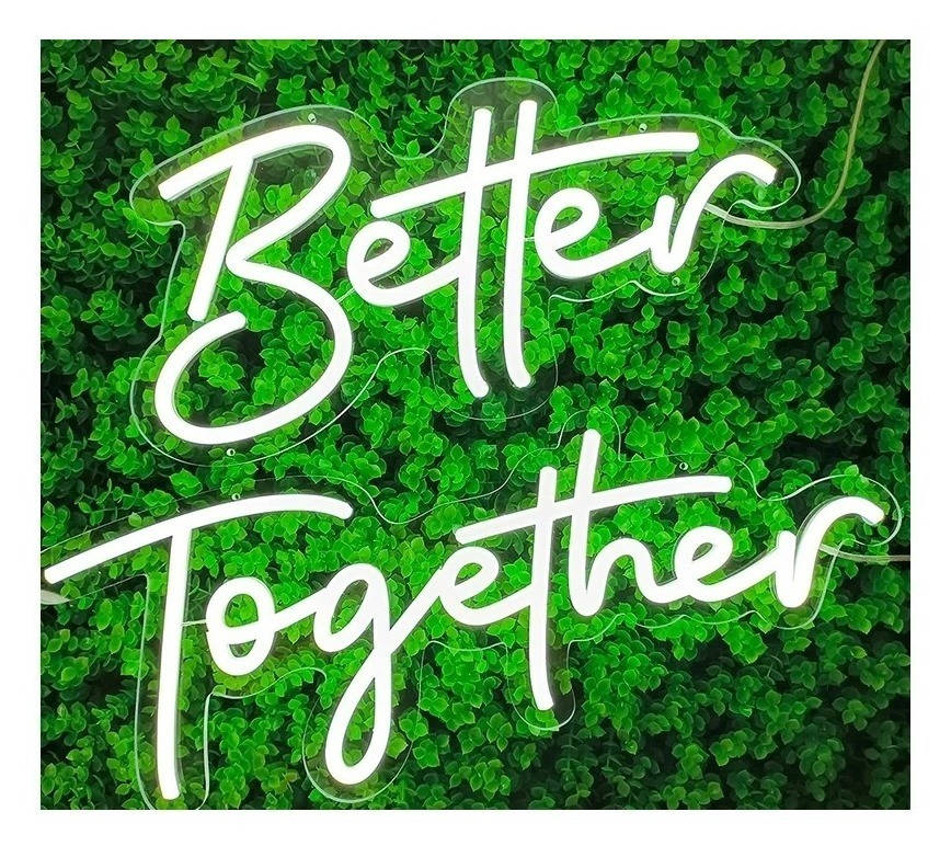 Аренда неоновая вывеска"Вetter together".