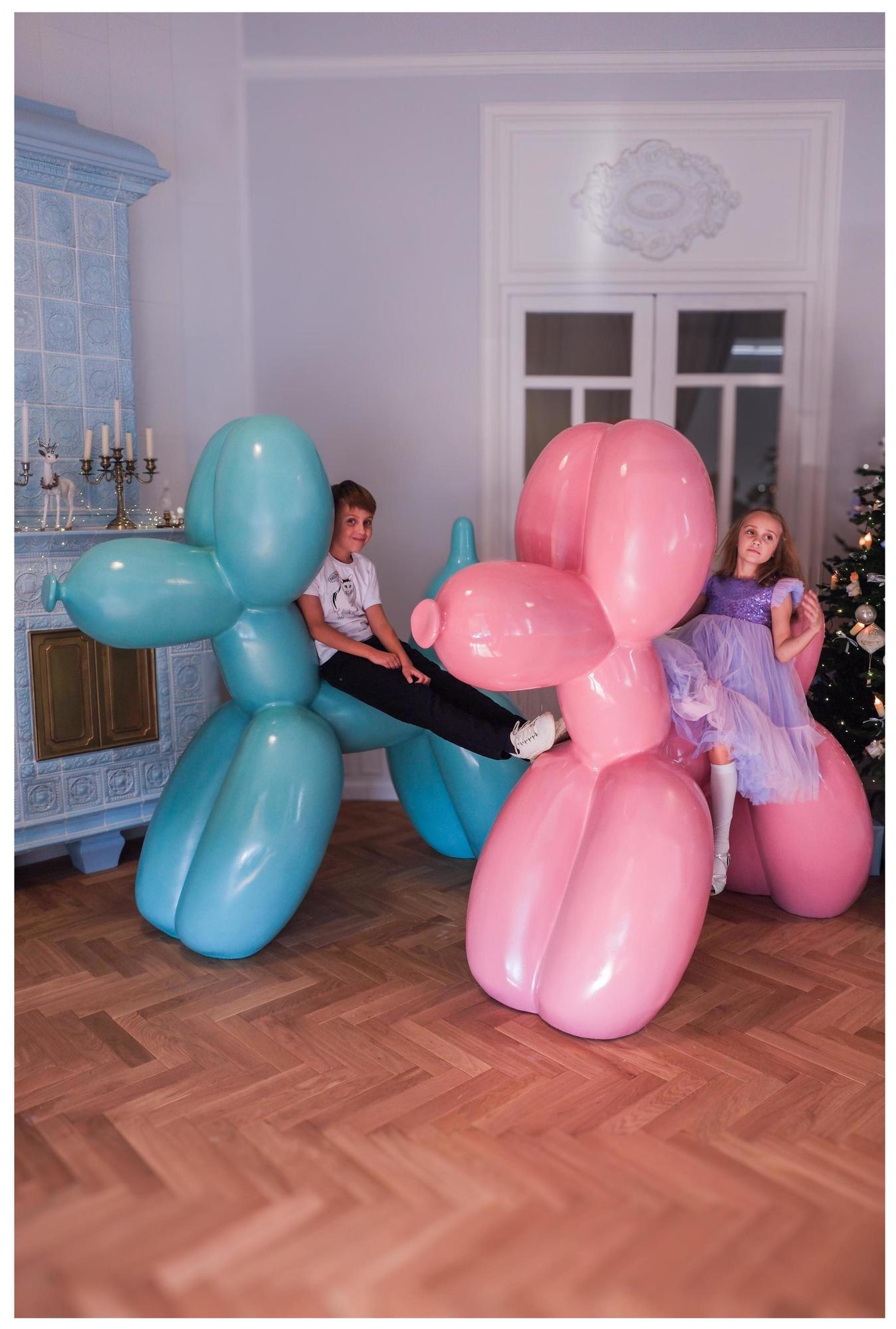 фигура Собака розовая