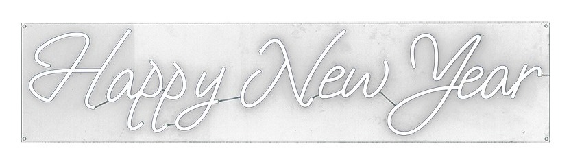 Неоновая надпись "Happy New Year"
