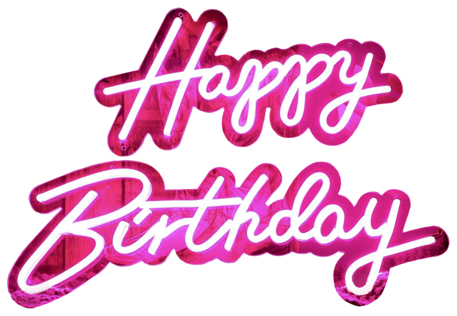 Неоновая вывеска «happy birthday»