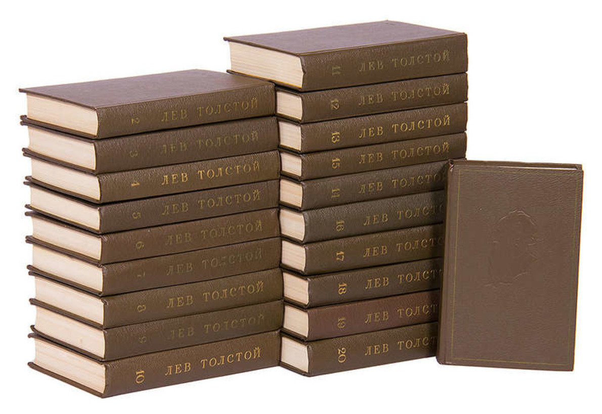 Книги Л.Н.Толстого, набор 90 штук