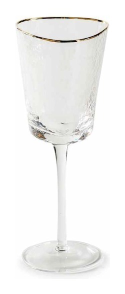 Бокал "Тропи", прозрачный с золотой каймой, 350ml