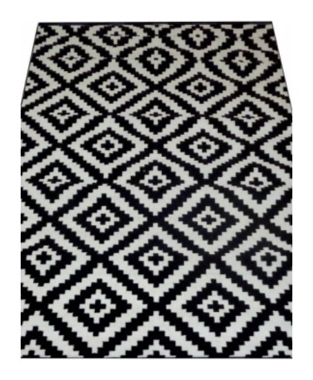 Ковёр тёмно-белый, синтетика