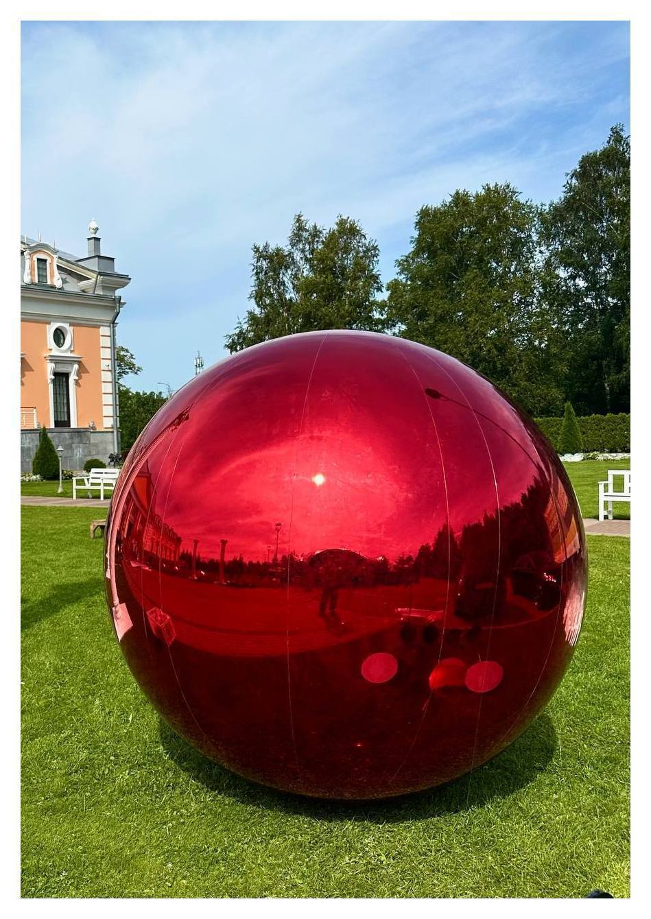 Сфера зеркальная, красный 2м
