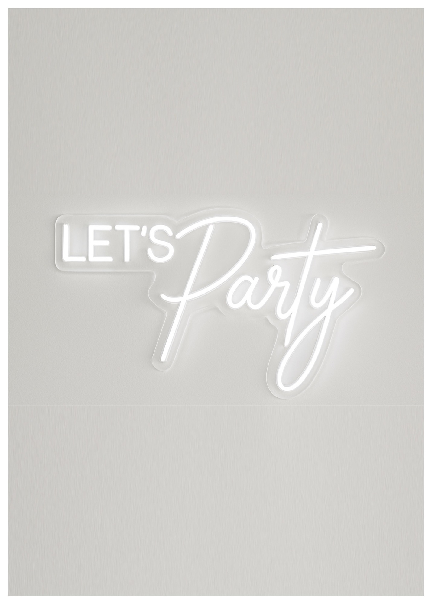 Неоновая вывеска "Let's Party"
