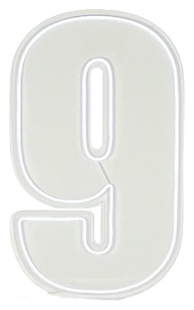Неоновая цифра "9"
