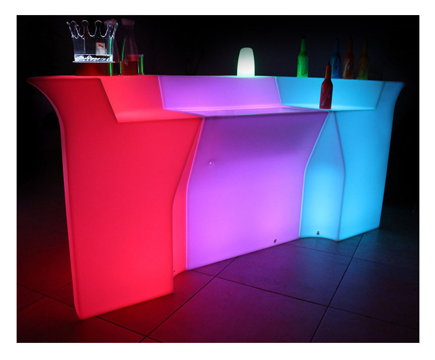 Барная стойка Jumbo с LED RGB подсветкой (Угловой сегмент)