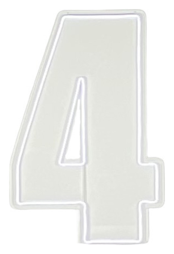 Неоновая цифра "4"