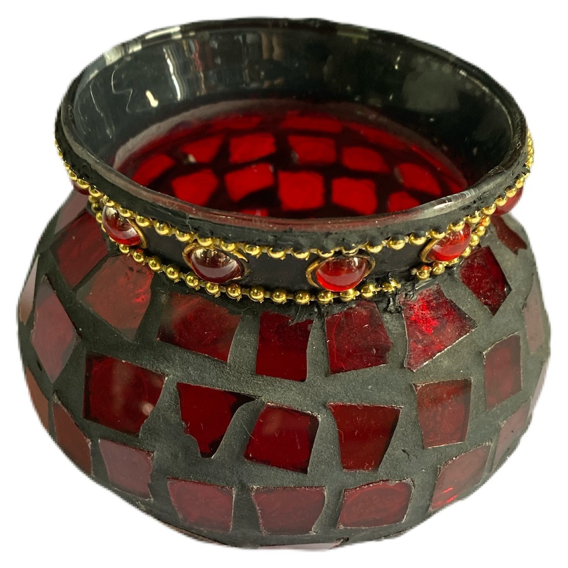 Подсвечник красный камень