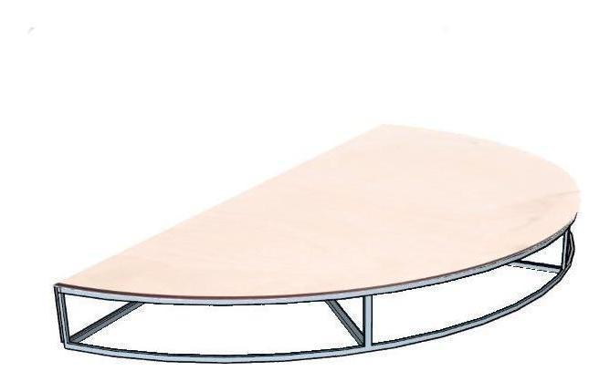 Подиум полукруг 150х300 см