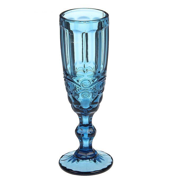 Бокал для шампанского LACE, 180 мл, синий