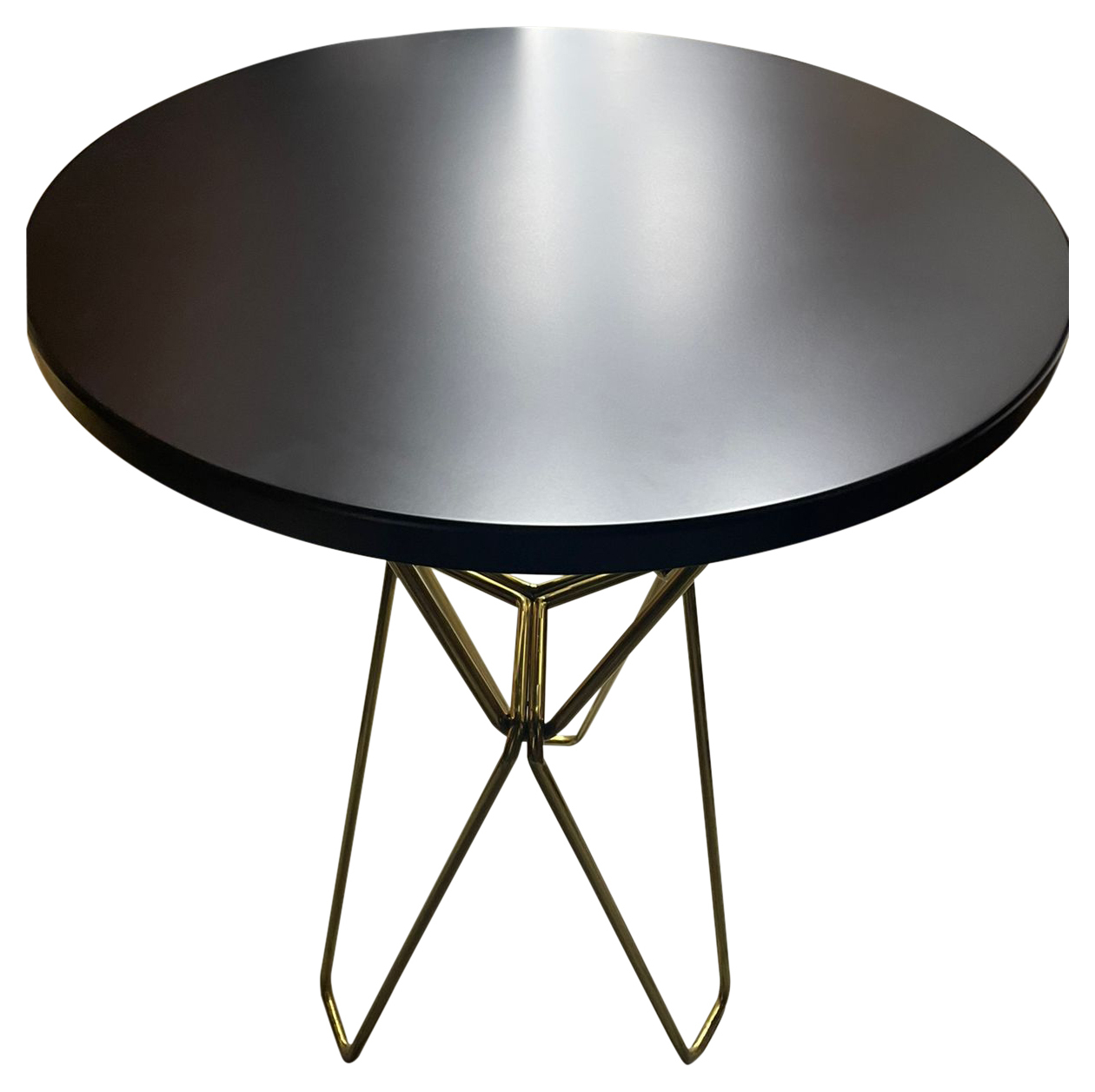 Стол коктейльный PIETRA D75 H110 чёрный металл/дерево
