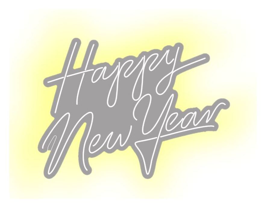 Вывеска неоновая Happy New Year
