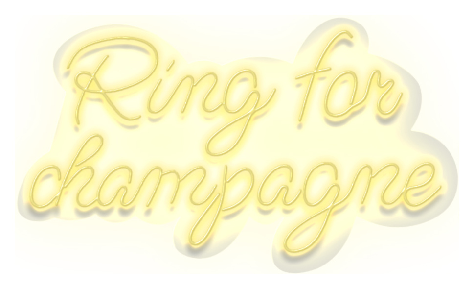 Неон "Ring for champagne"