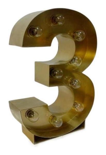 Световая цифра "3" 50см