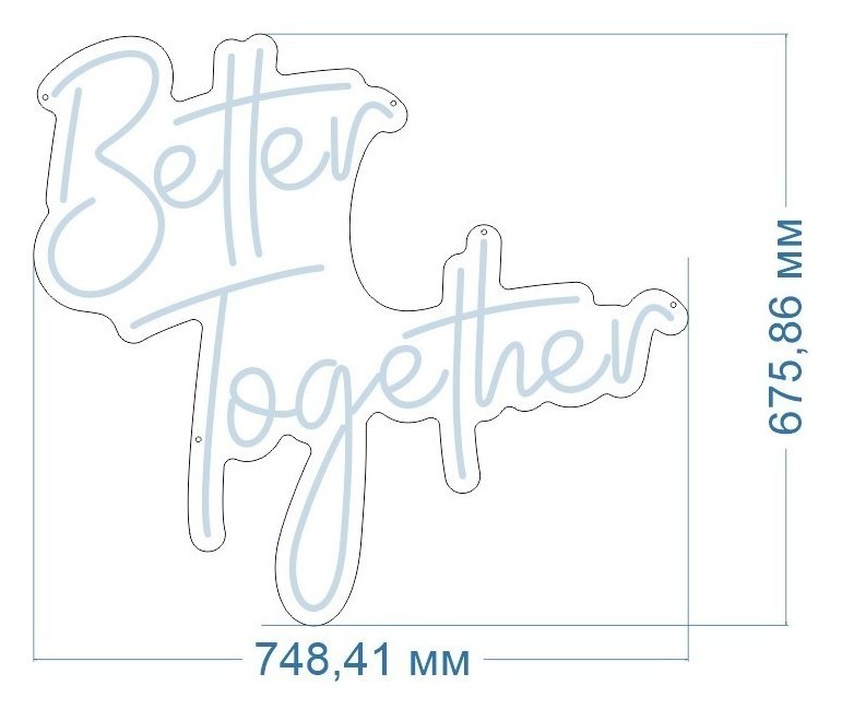 Неоновая вывеска "Better Together"
