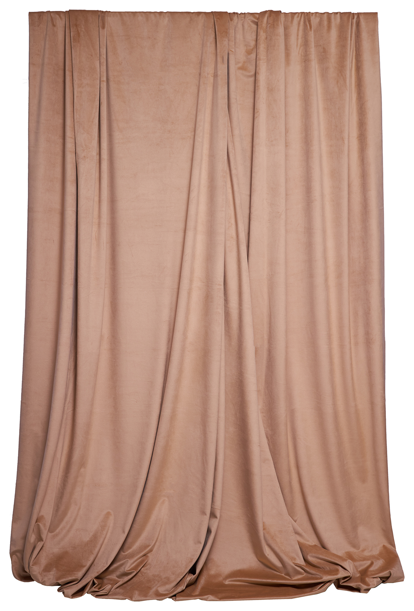 Штора микровелюр песочная