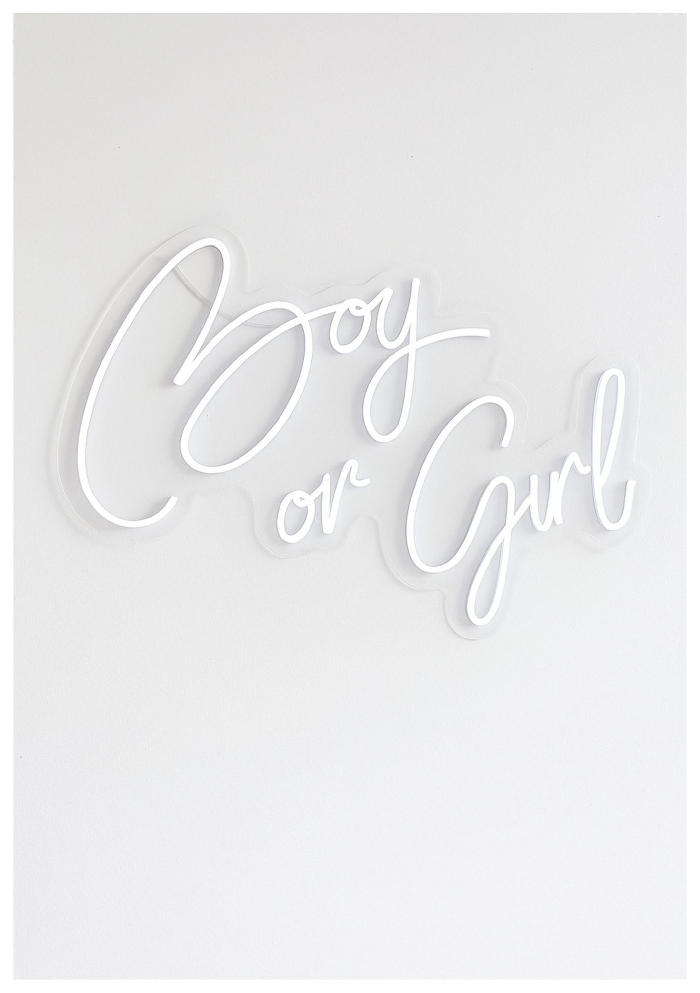 Неоновая вывеска "Boy or girl"