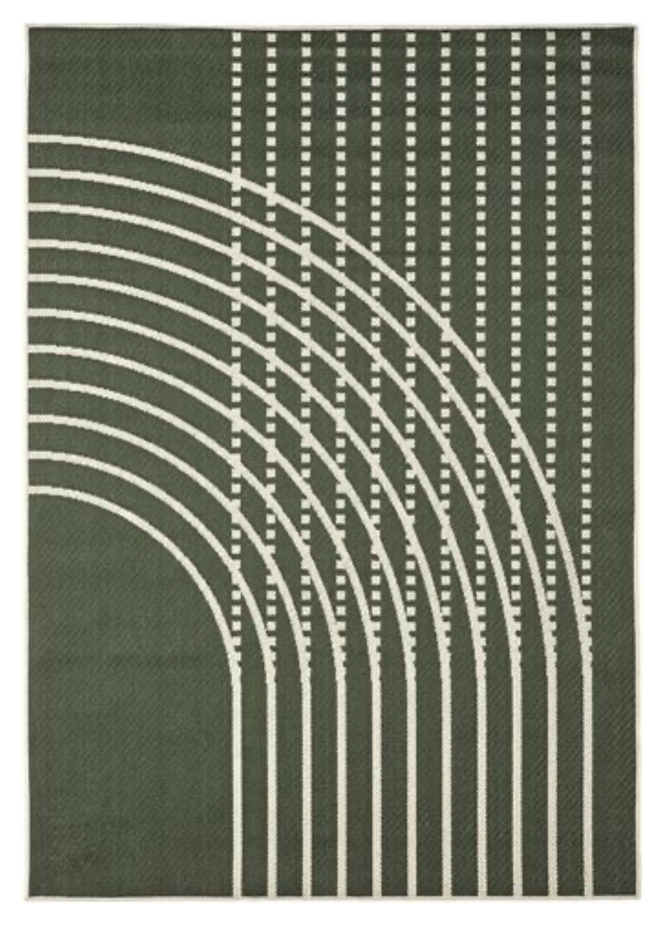 Ковер двухсторонний «бежево-зеленый джут»