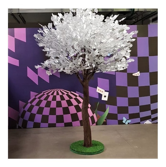 Искусственное дерево "Серебро", высота 200 см.