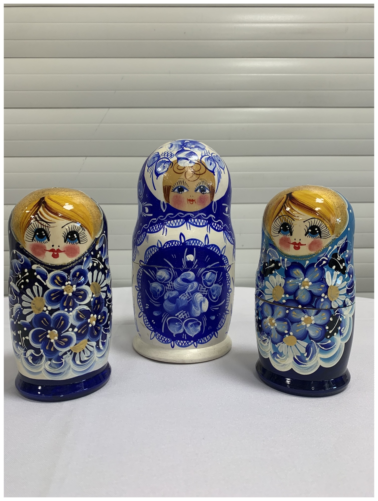 Матрешка Гжель 20 и 15 см