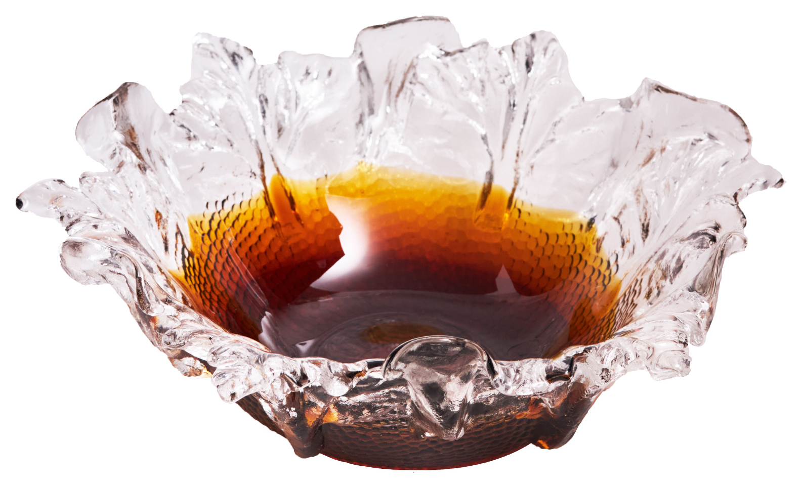 Ваза ледяная круглая коричневая 30 см
