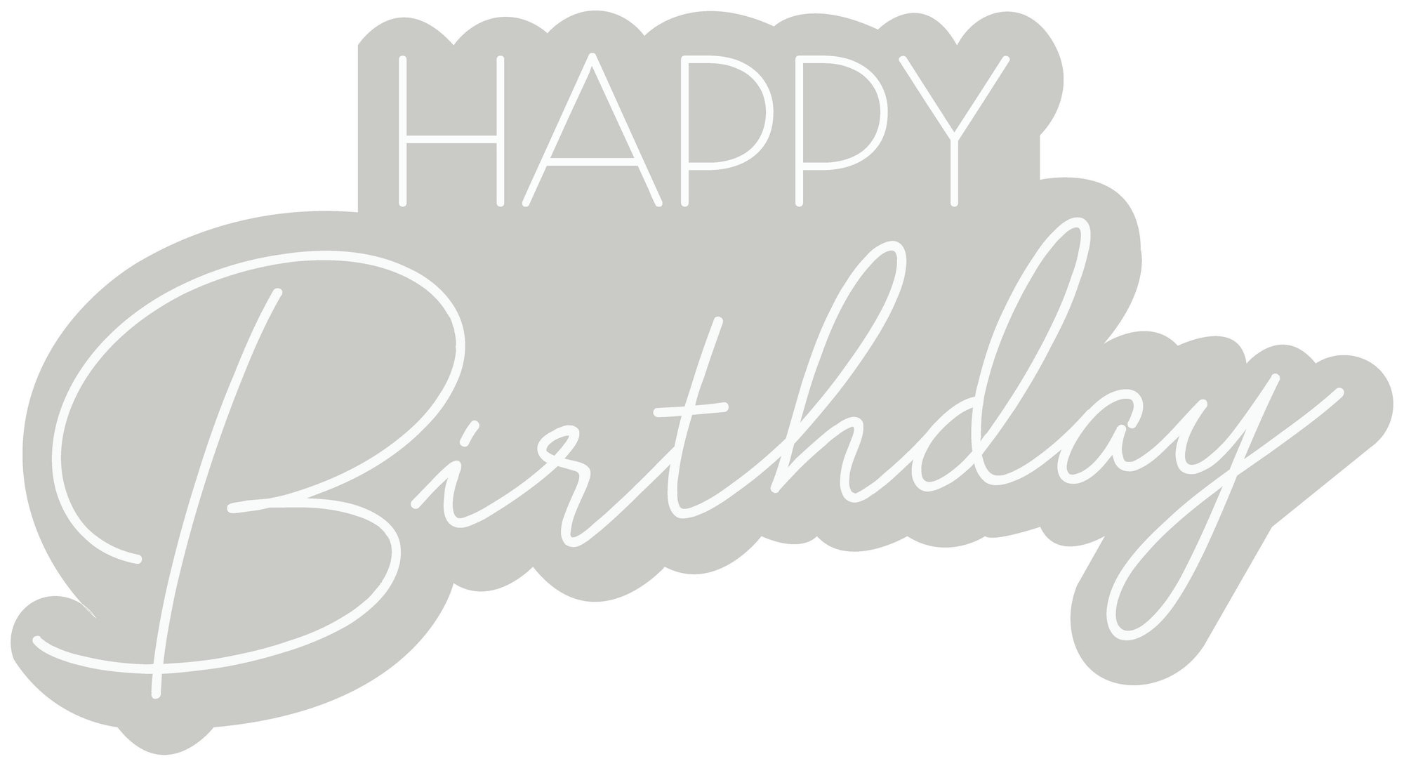 Неоновая вывеска Happy Birthday