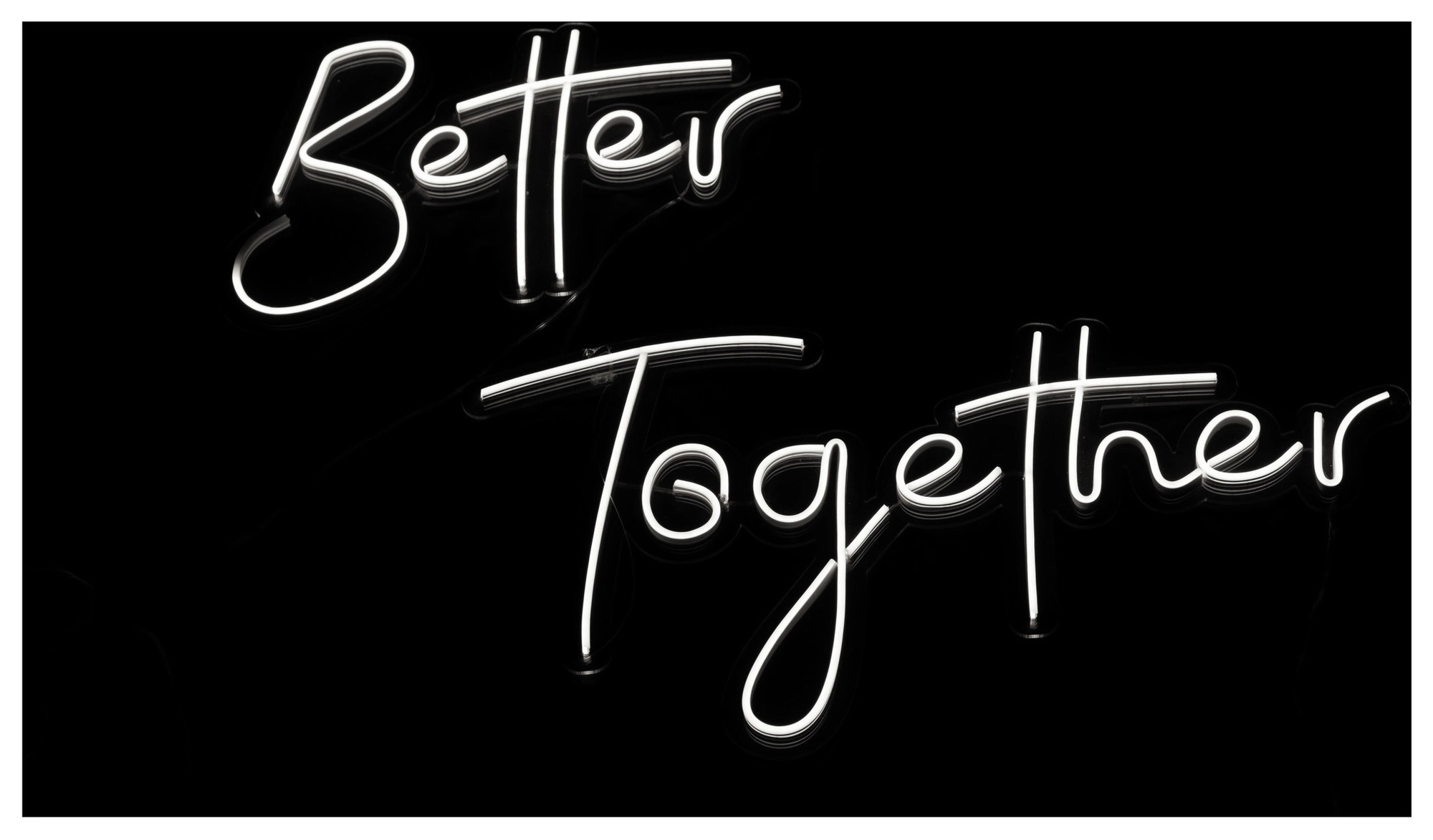 Вывеска неоновая «Better together» ХОЛОДНАЯ