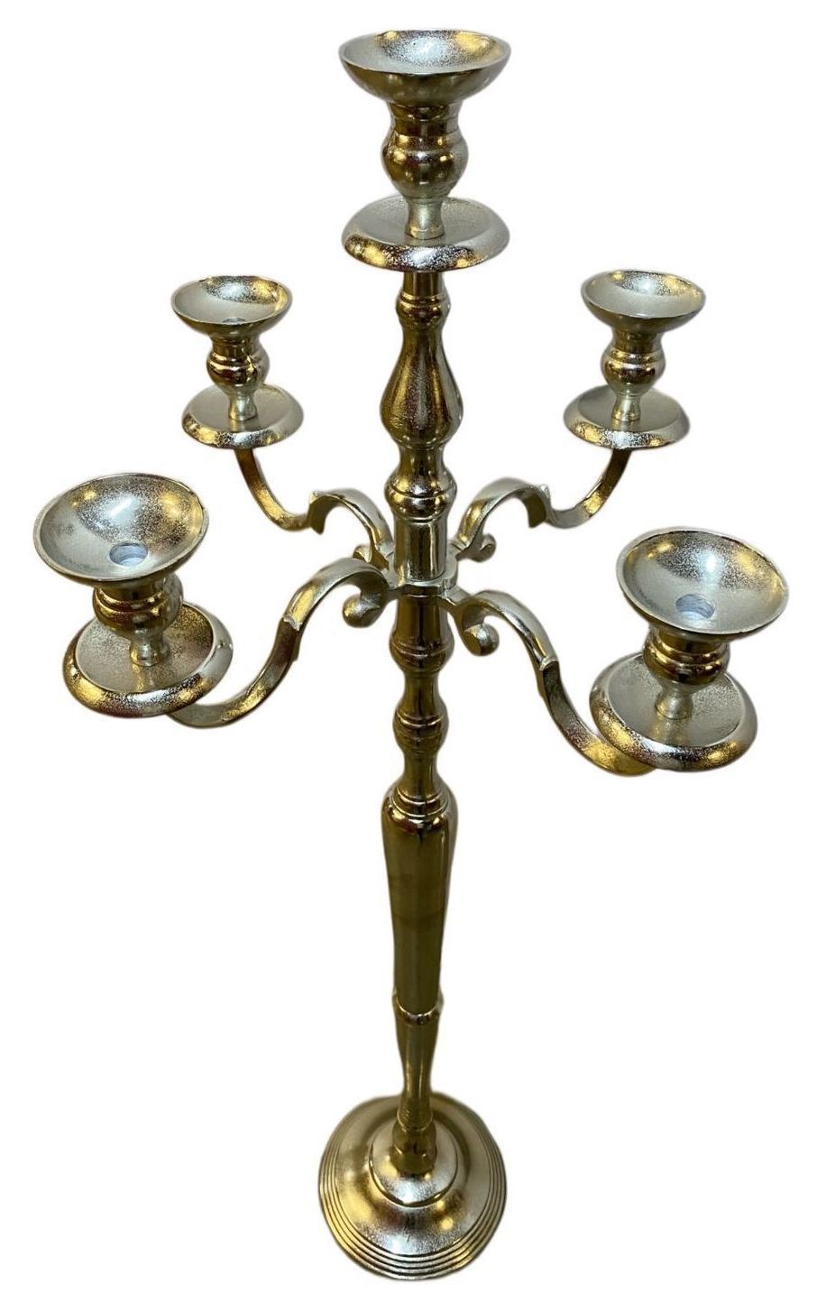 Канделябр "Классика 3", 120 см, состаренное серебро