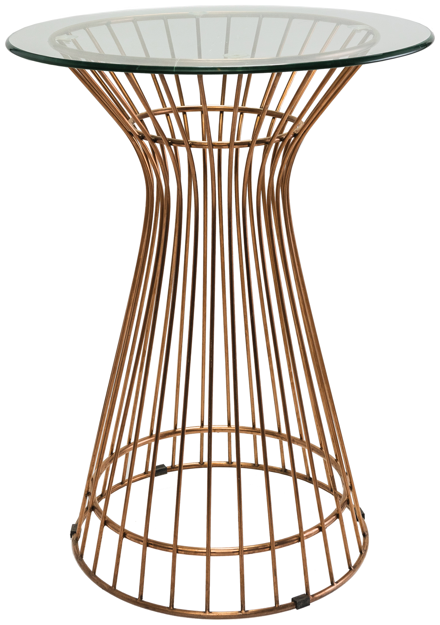 Стол коктейльный TAVOLA D75 медь/стекло 