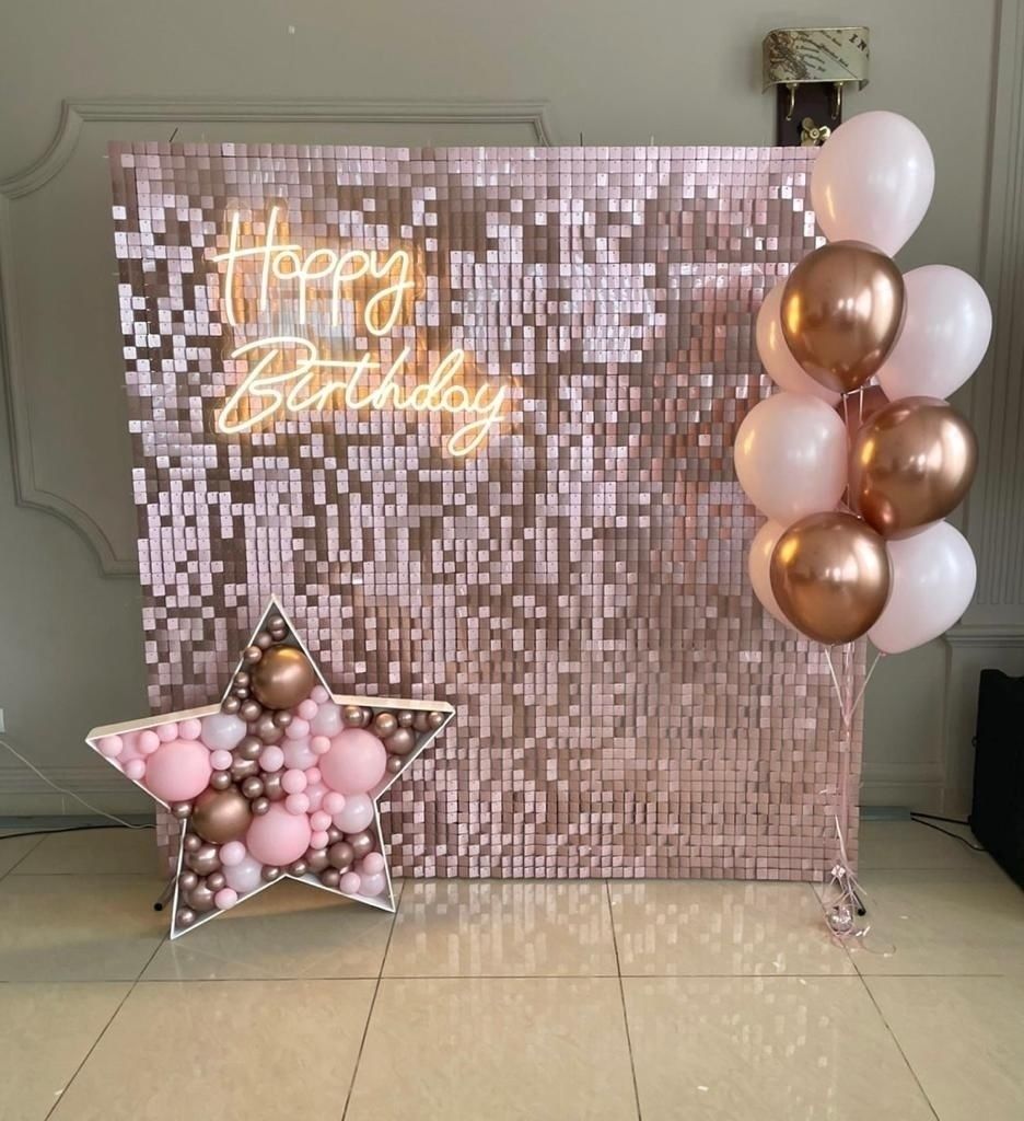 Неоновая табличка "Happy Birthday", теплый белый