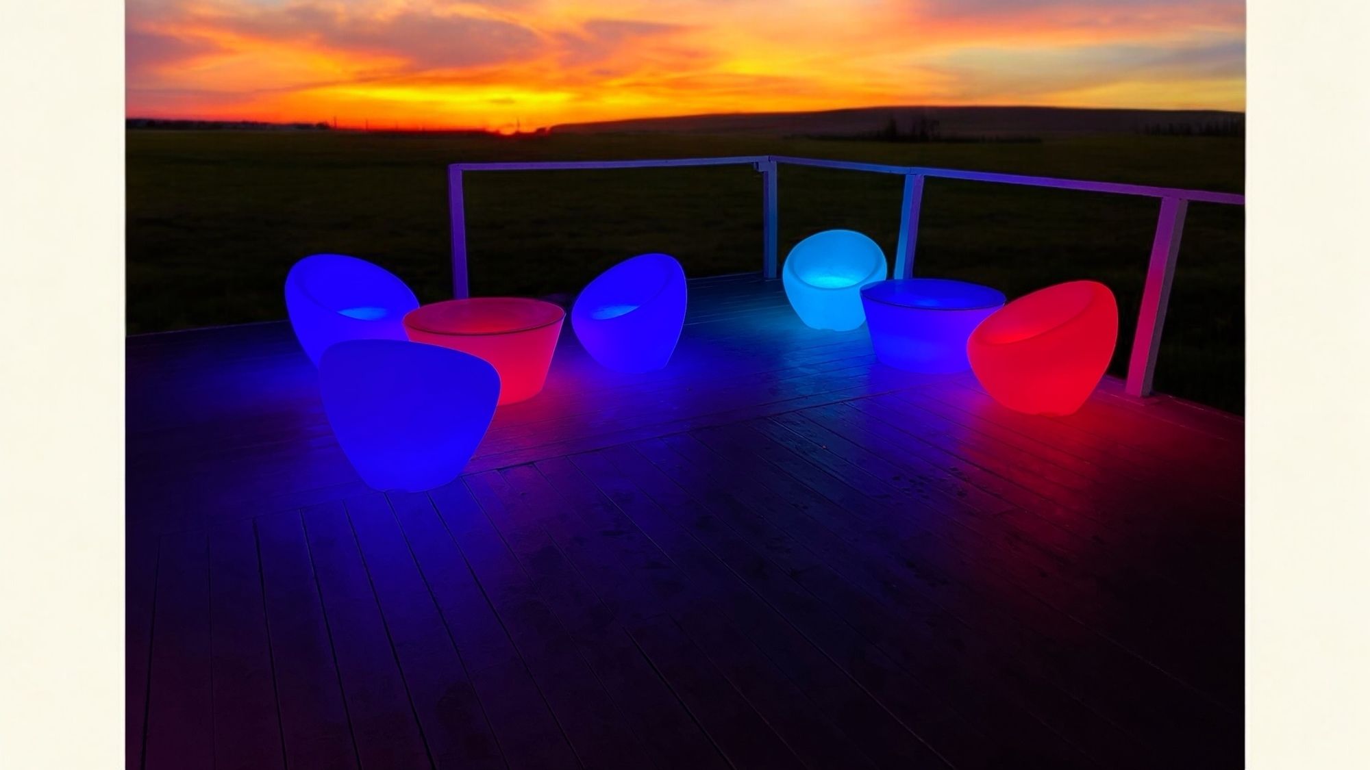 Светящийся LED RGB кофейный стол Round 80
