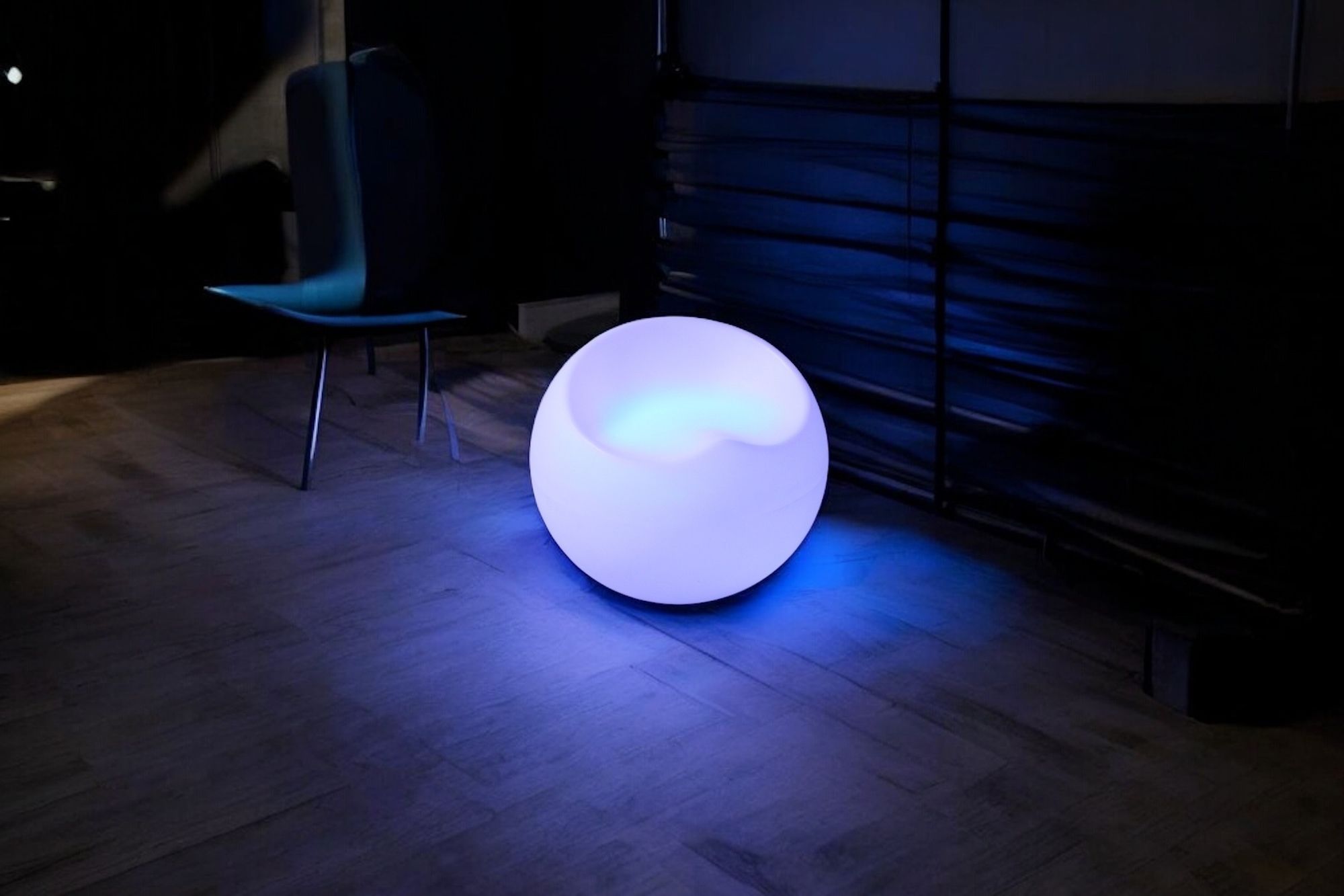 Светящийся LED RGB Пуф Apple