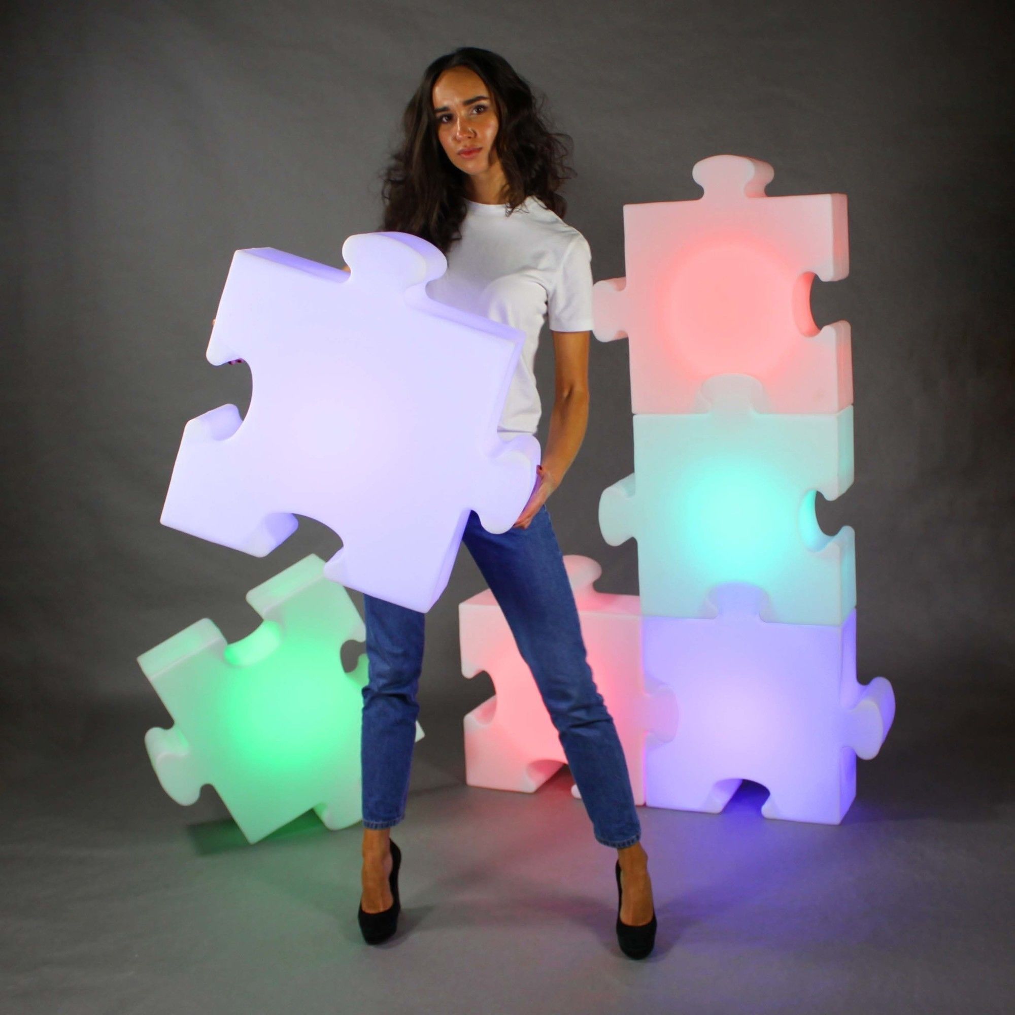Светильник - конструктор LED RGB Puzzle