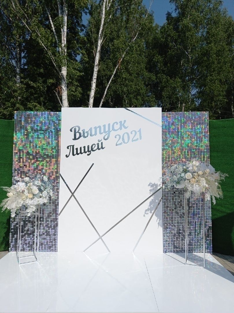 Ширма из пайеток СЕРЕБРО