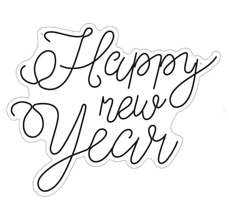Неоновая вывеска Happy New Year
