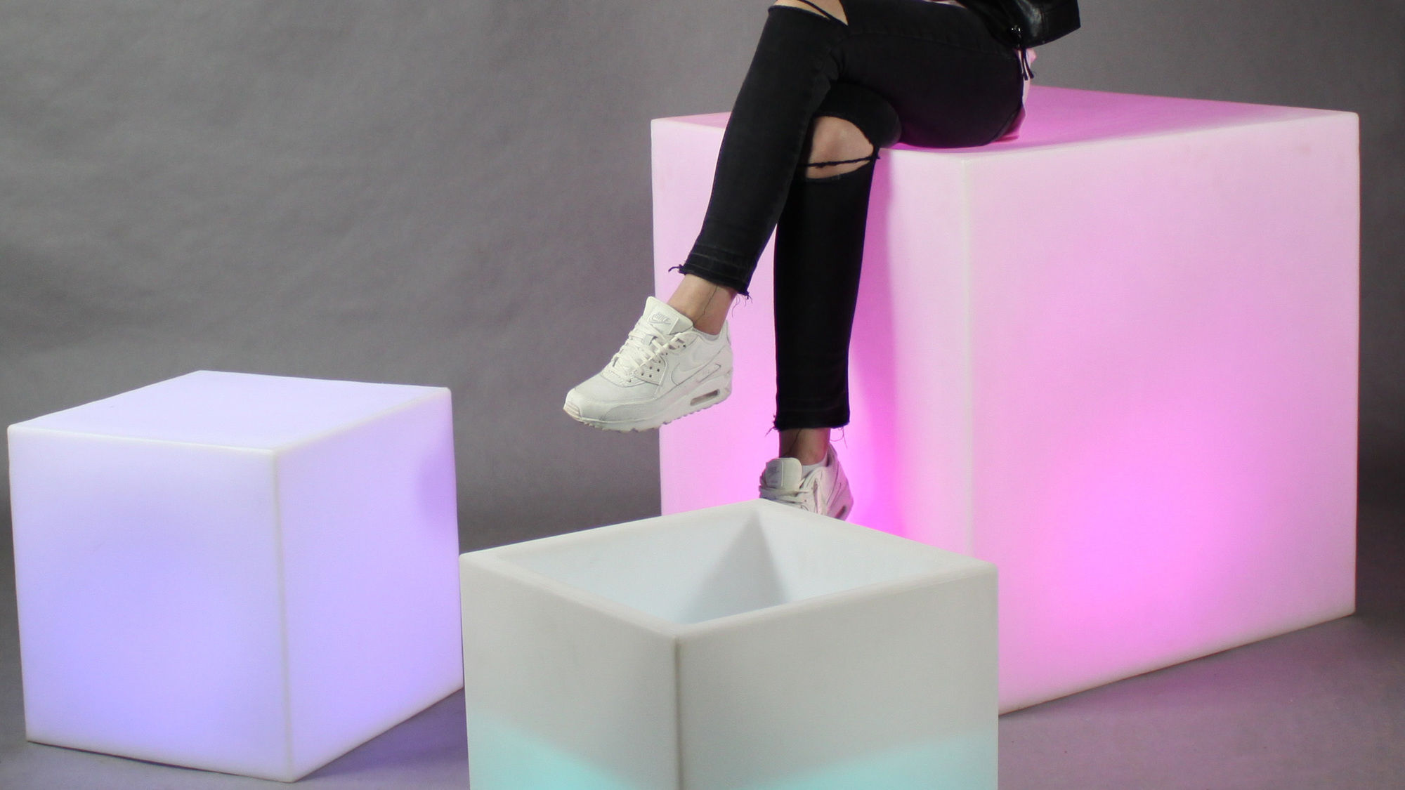 Светящийся LED RGB Куб 40 см