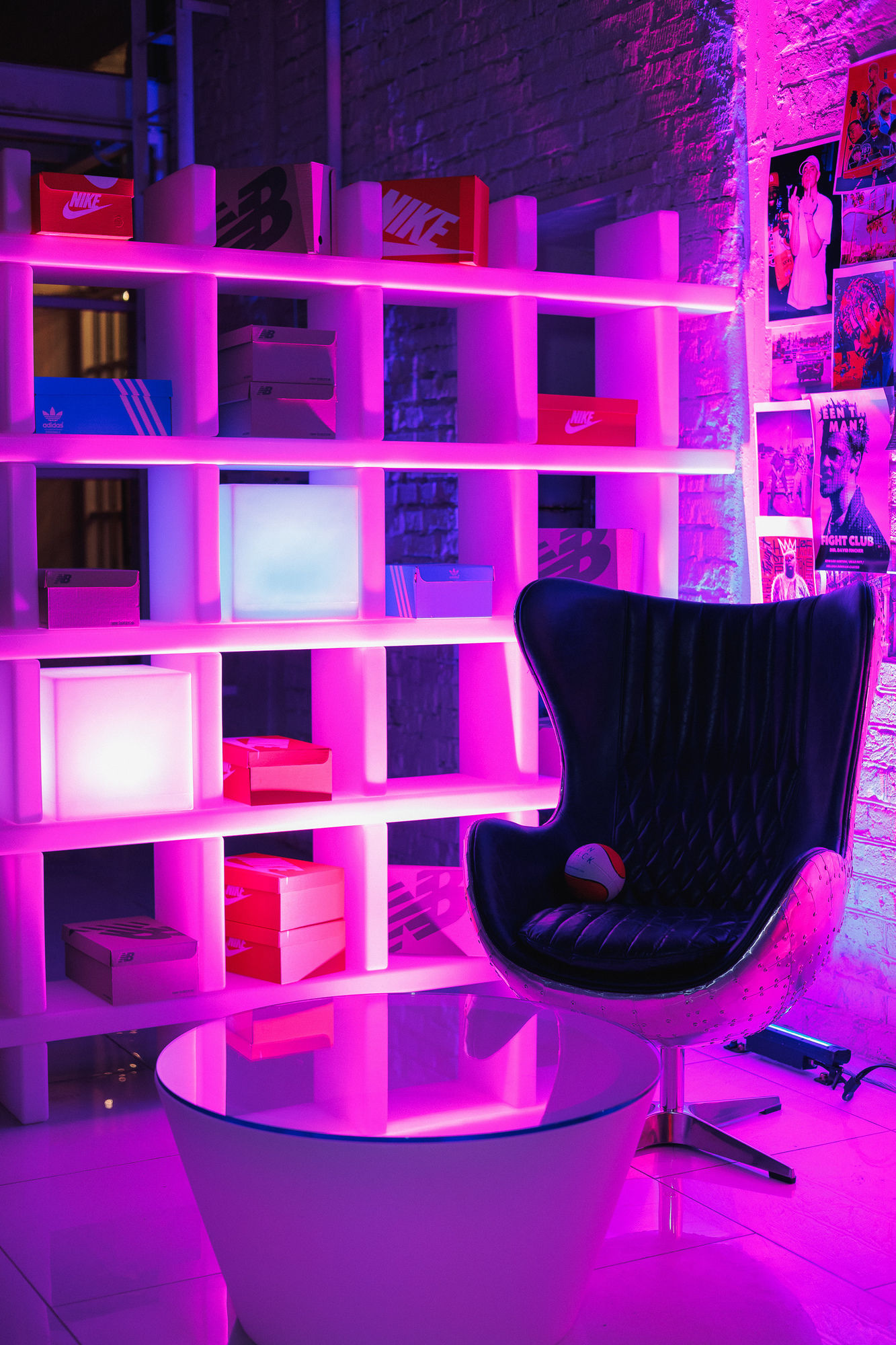 Светящийся LED RGB кофейный стол Round 80