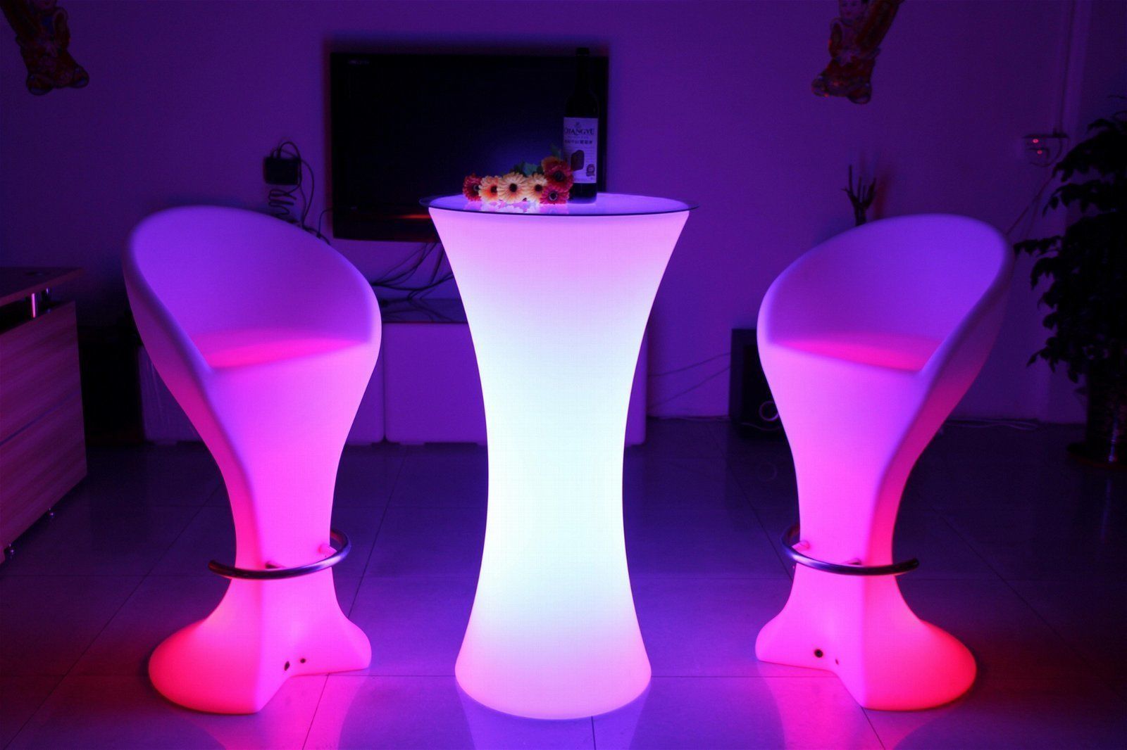 Светящийся LED RGB барный стул Hiper