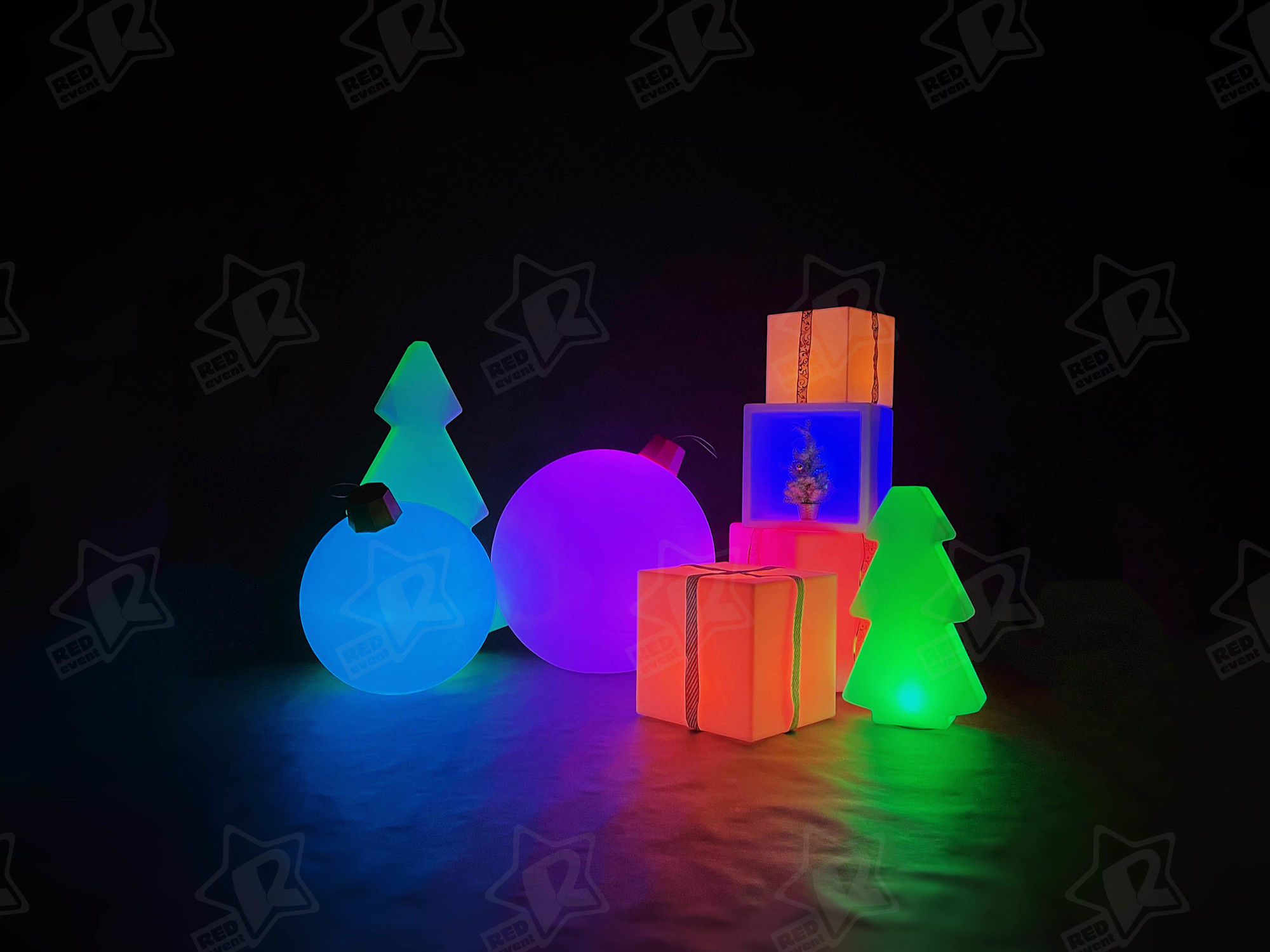 Светящийся LED RGB Куб 40 см