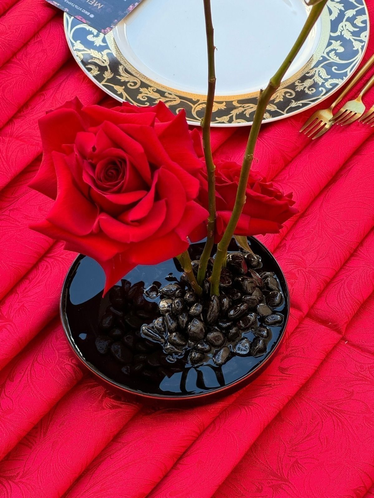 Черные камни для композиций, 1 кг