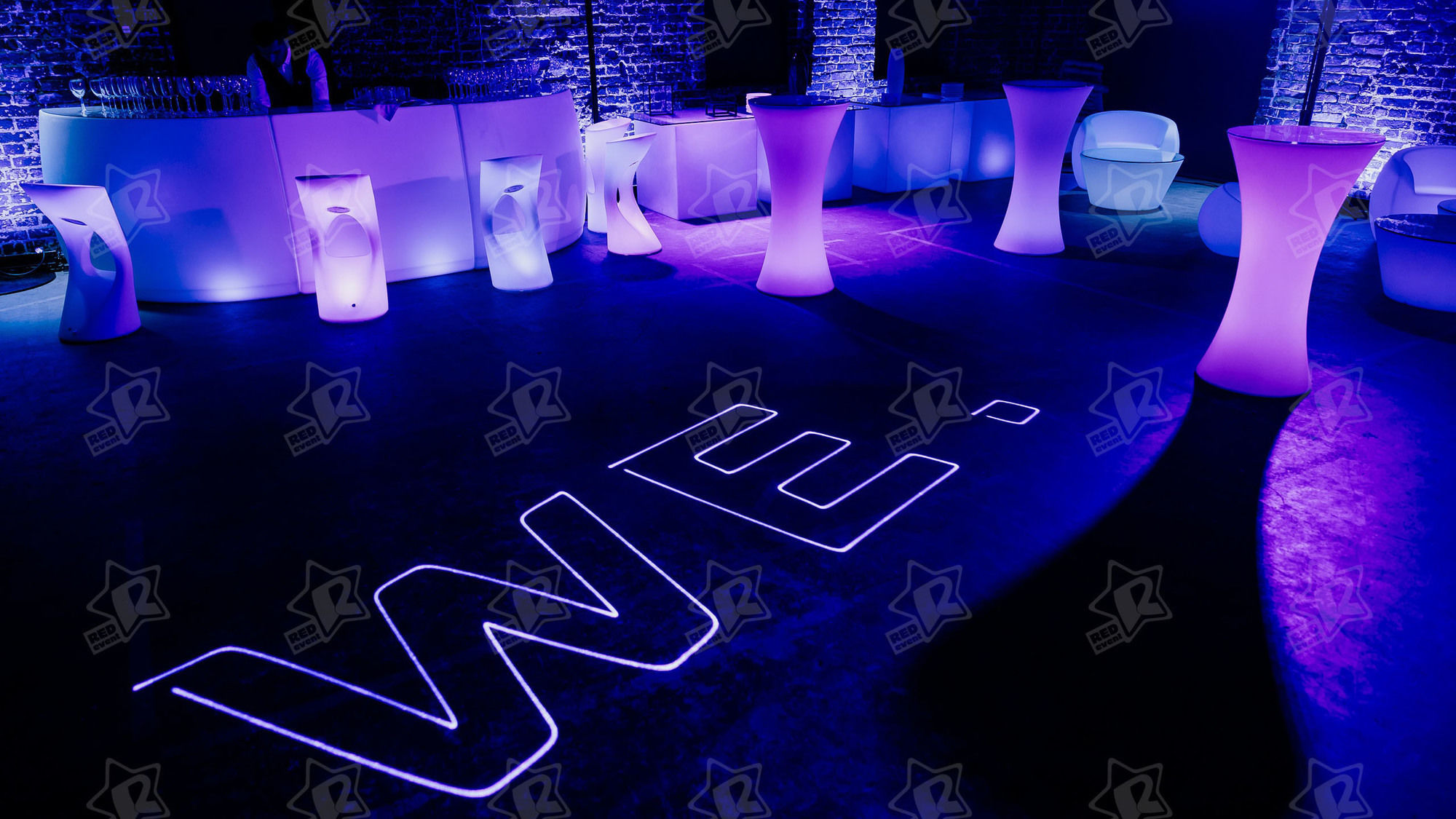 Светящийся LED RGB кофейный стол Round 80