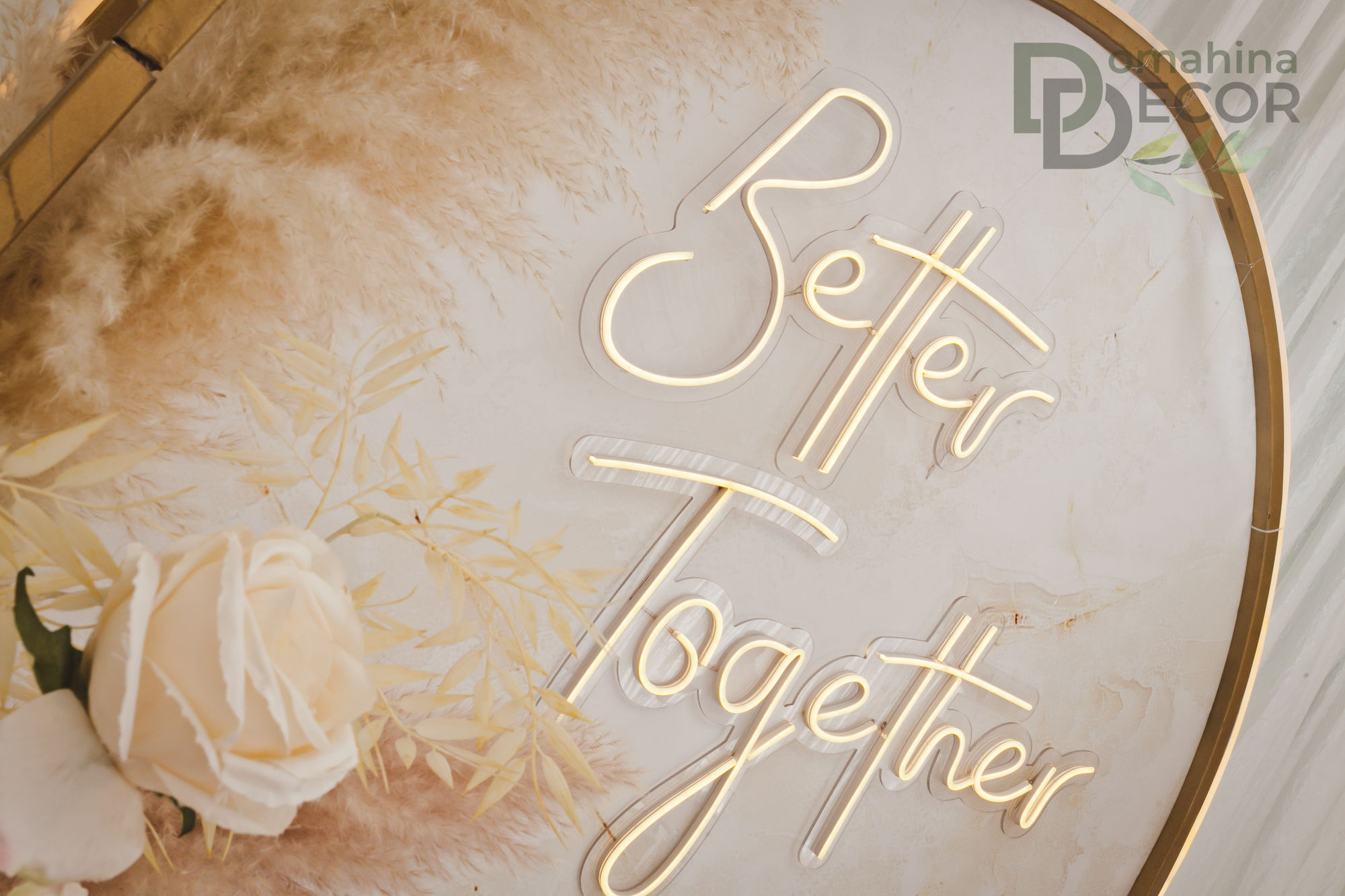Вывеска неоновая «Better together» ТЁПЛАЯ
