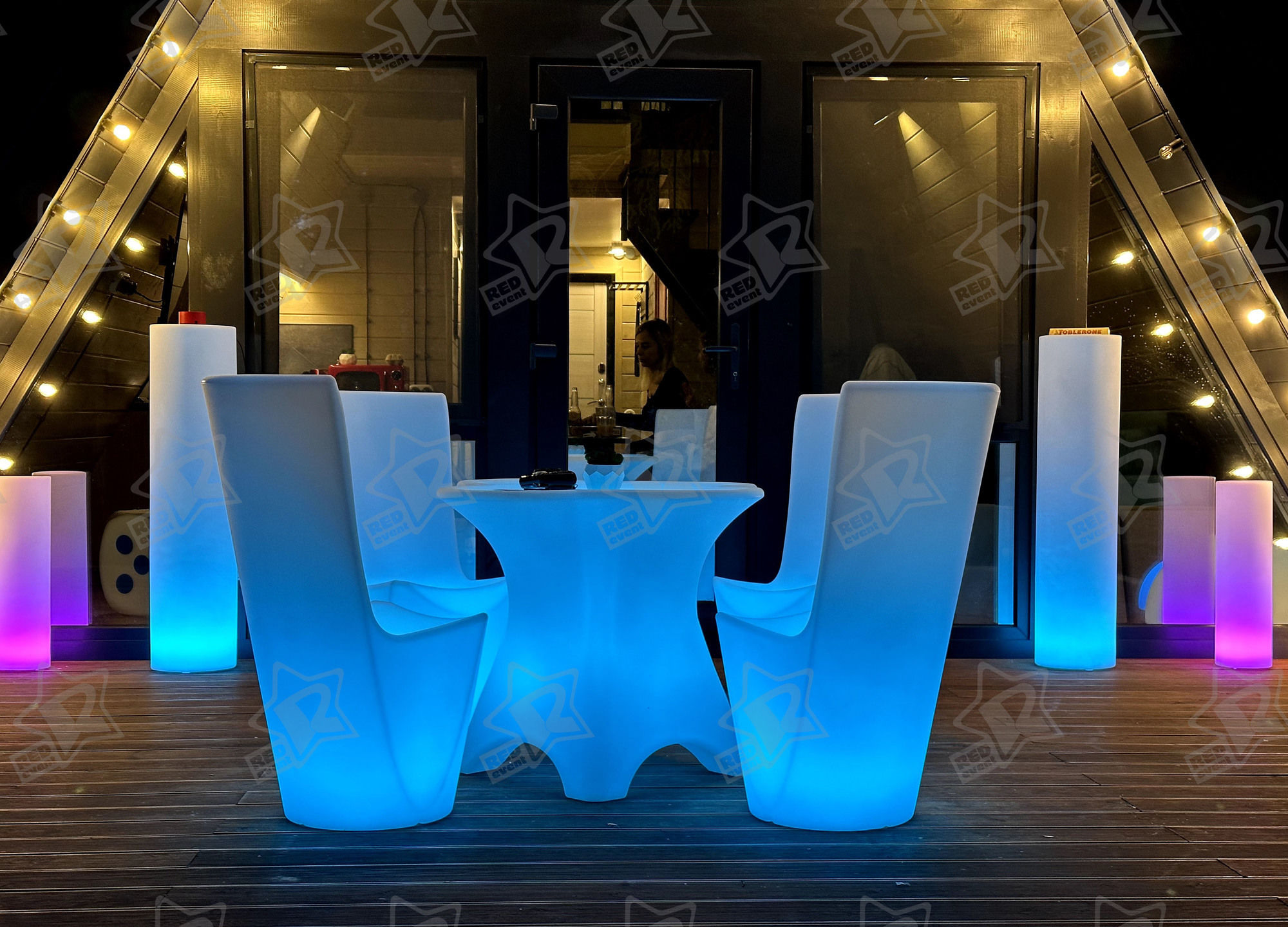 Светящаяся LED RGB колонна 70 см