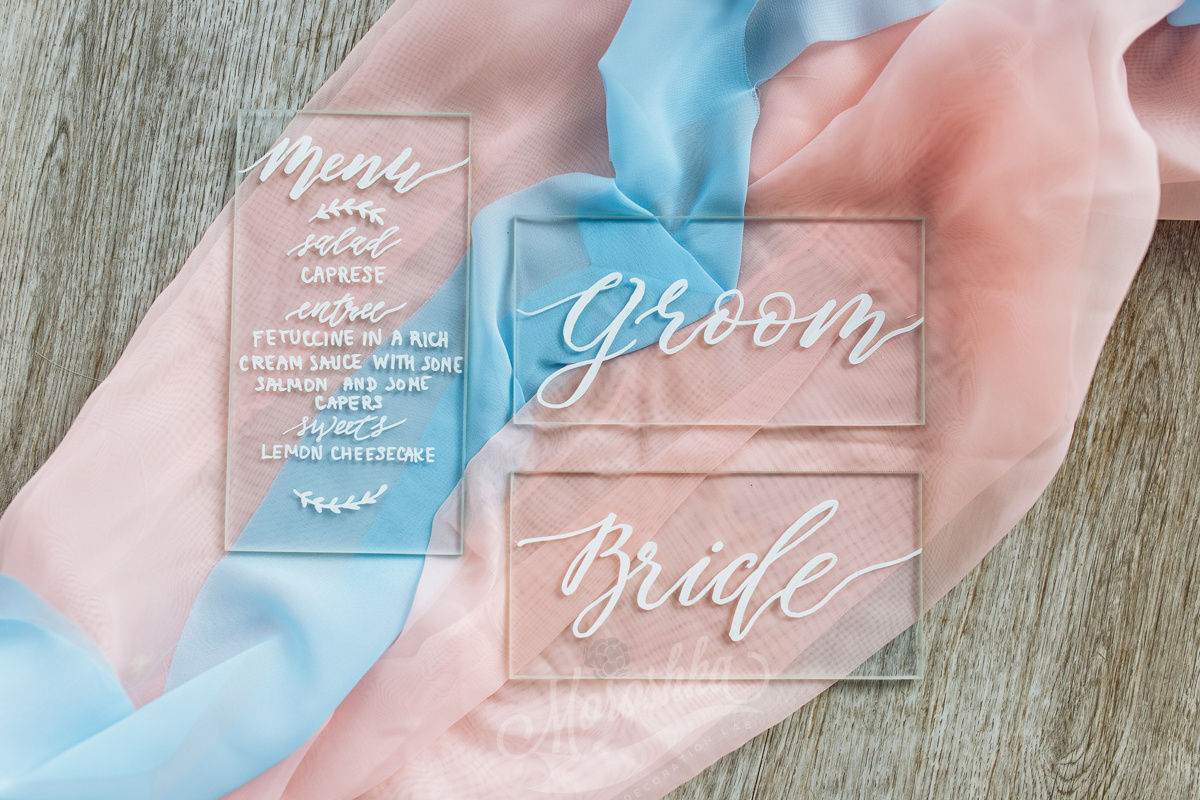 Табличка стеклянная "Groom"