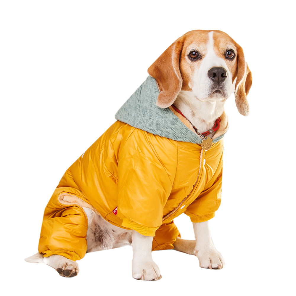 Petmax Комбинезон с капюшоном для собак, 3XL, желтый (унисекс)