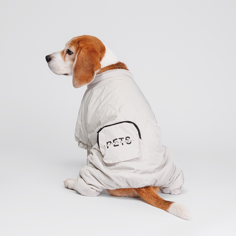 Petmax Комбинезон с кармашком для собак, 3XL, серый