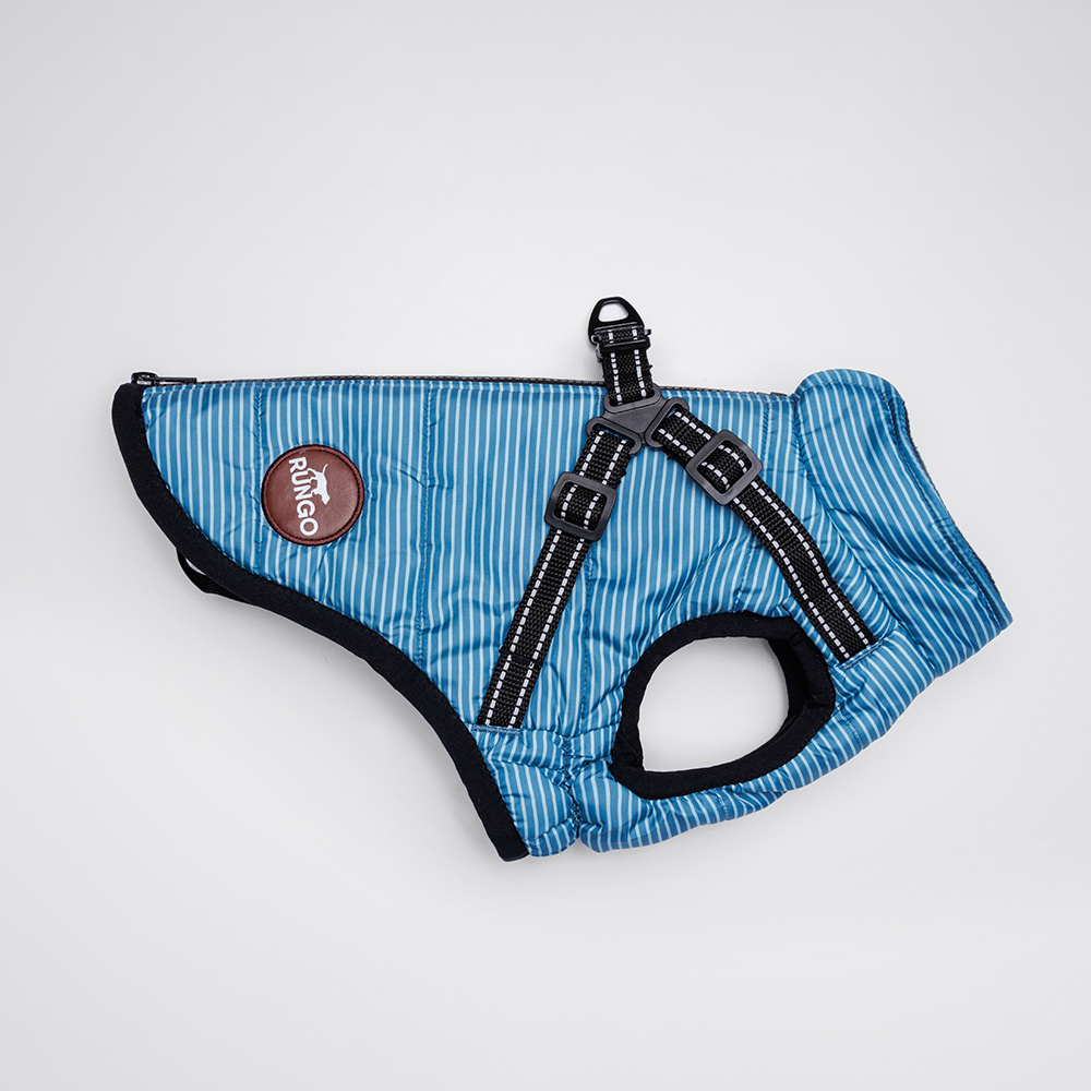 

Rungo Попона теплая со шлейкой для собак, , синяя, Синий